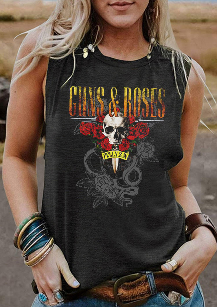 

Guns & Roses Skeleton Tank - Dark Grey, 531833