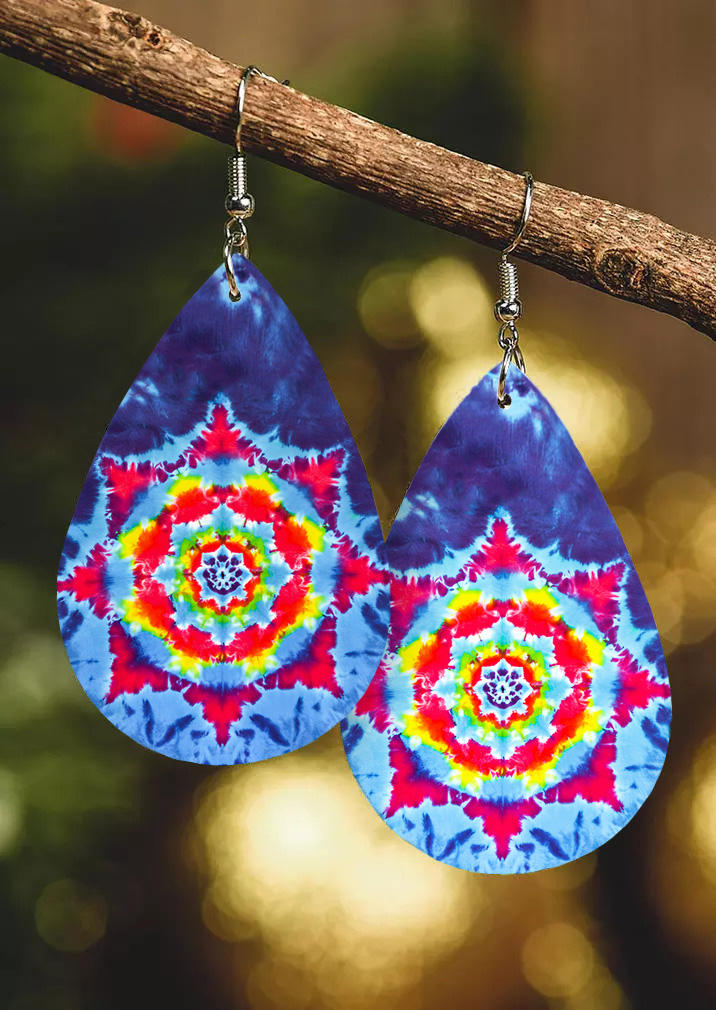 

Mandala Water Drop Hook Earrings, Multicolor, 531901