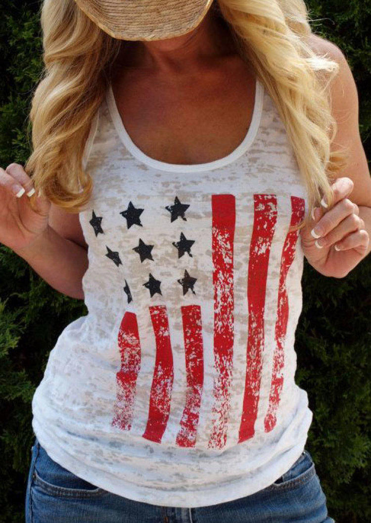 

American Flag Casual Tank, Multicolor, SCM000784