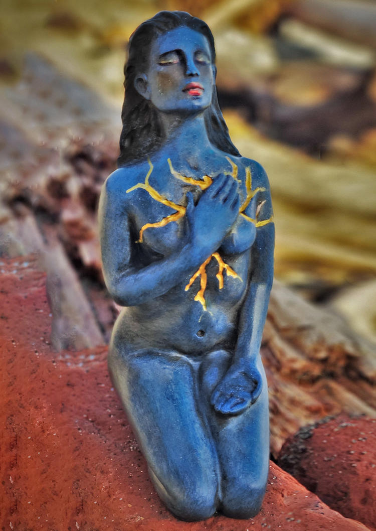 

Self Love Healing Goddess Resin Crafts Decoration Ornament, Blue, 531751