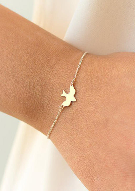 

Dove For Peace Alloy Bracelet, Gold, 531921