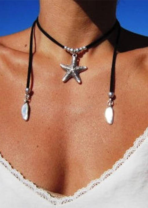 Starfish Beading Alloy Necklace