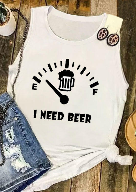 

I Need Beer Casual Tank - White, 531695