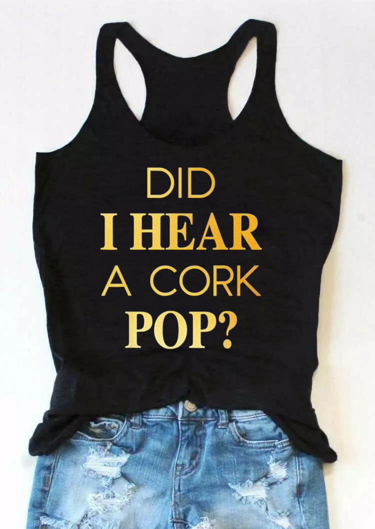 

Did I Hear A Cork Pop Racerback Tank - Black, 532368