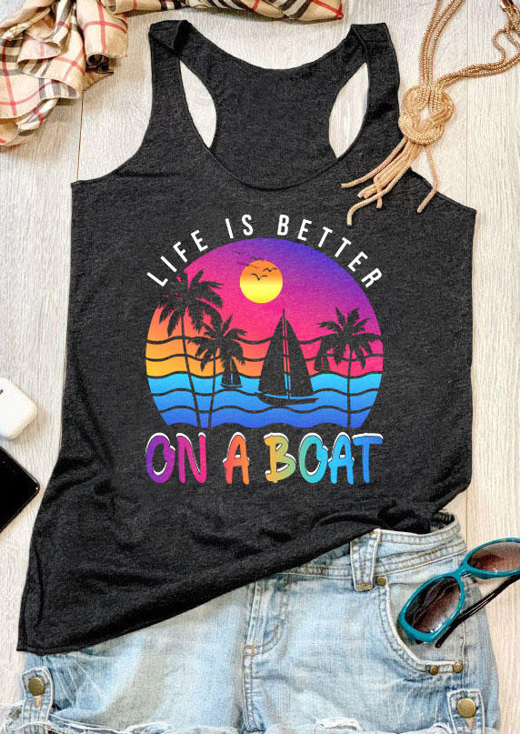 

Life Is Better On A Boat Tank - Dark Grey, 532371