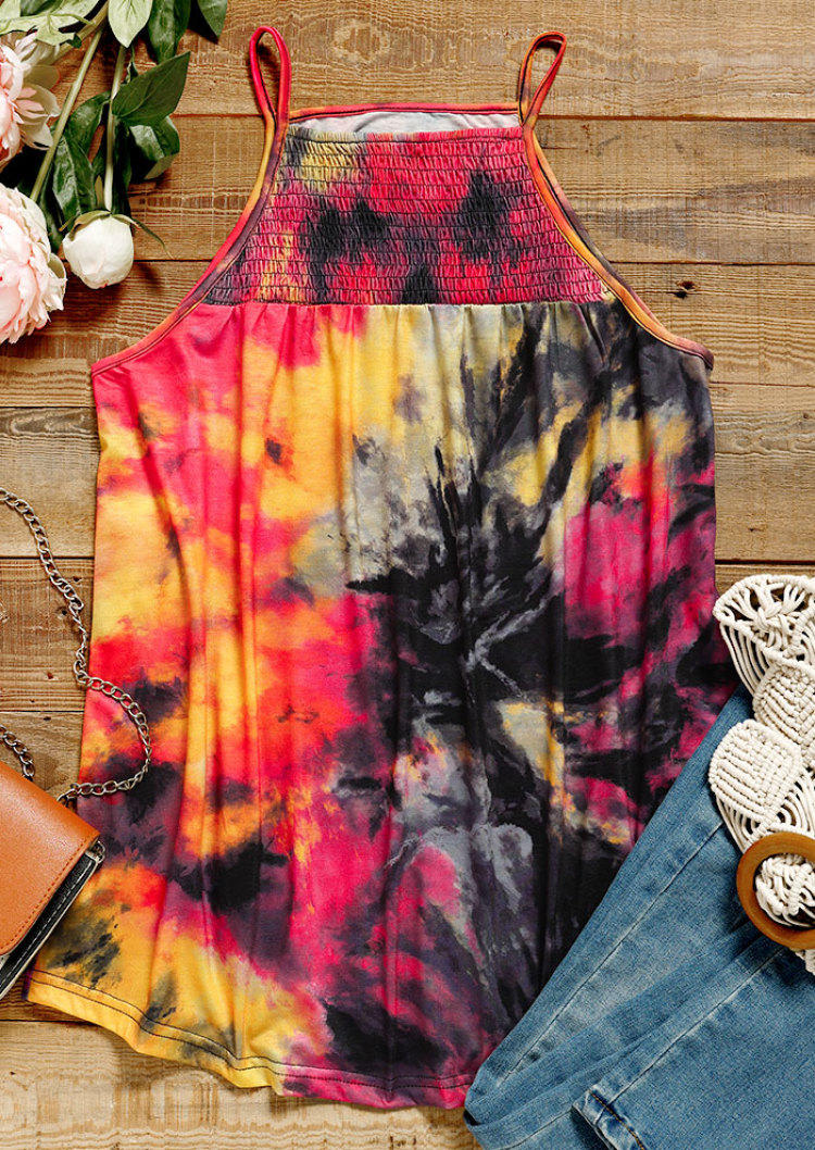 Tie Dye Smocked Casual Camisole
