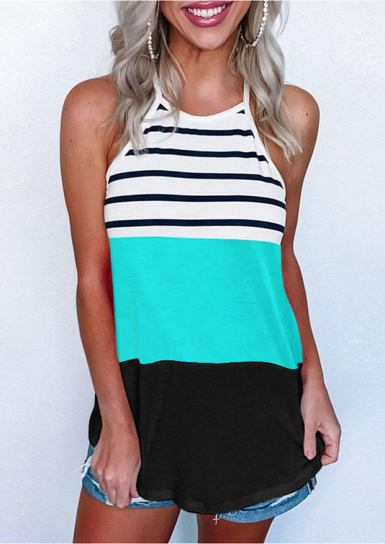 

Color Block Striped Camisole, Multicolor, SCM000974