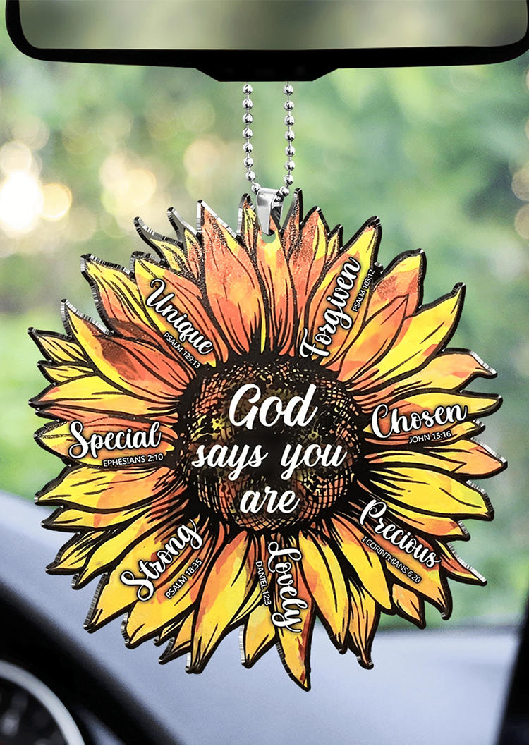 

Sunflower God Says You Are Special Hanging Decoration Ornament, Yellow, SCM000980