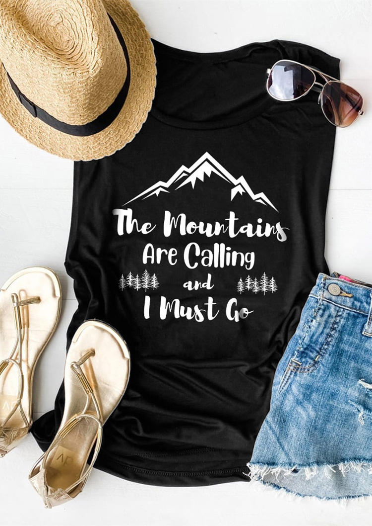 

The Mountains Are Calling And I Must Go Tank - Black, 532346