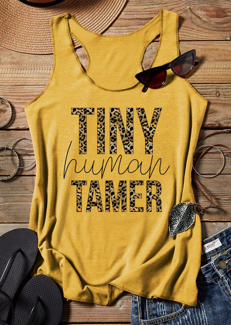 

Tiny Human Tamer Leopard Racerback Tank - Yellow, 532349