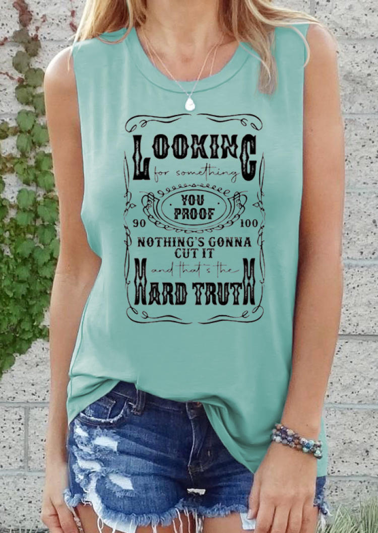 Looking You Proof Nothing's Gonna Cut It Hard Truth Tank - Lake Blue