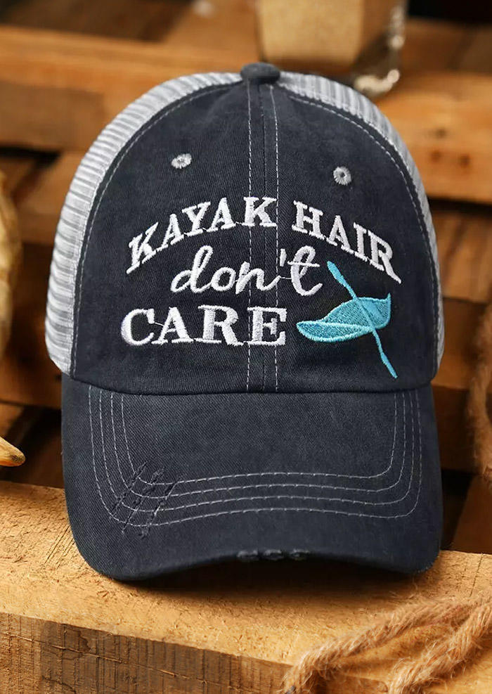 

Kayak Hair Don't Care Mesh Criss-Cross Baseball Cap, Gray, 486080