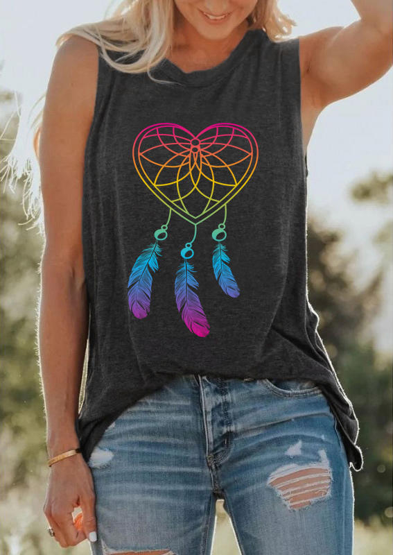 

Gradient Dreamcatcher Feather Tank - Dark Grey, 532801