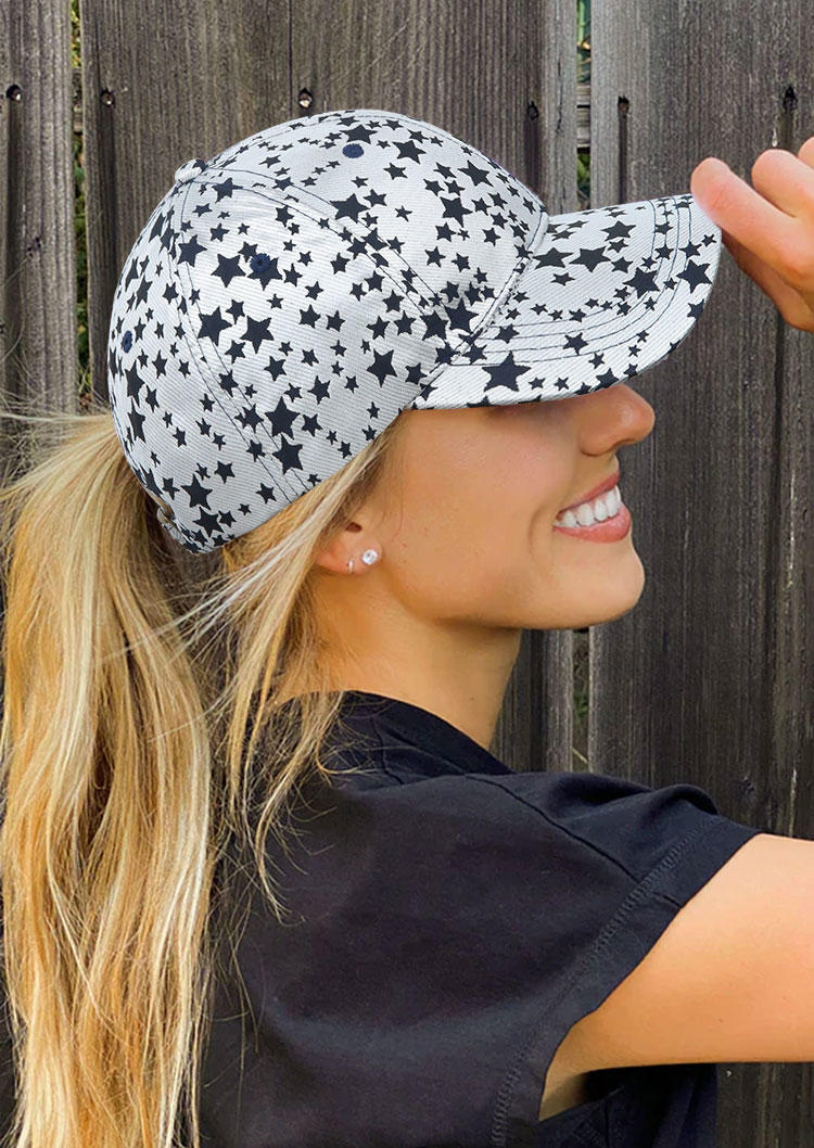 

Star Adjustable Strap Baseball Cap, Silver, 532898