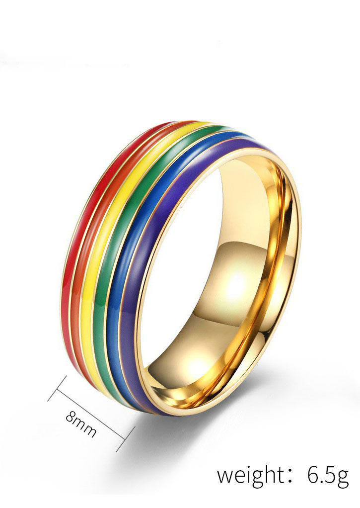 Rainbow Stainless Steel Ring