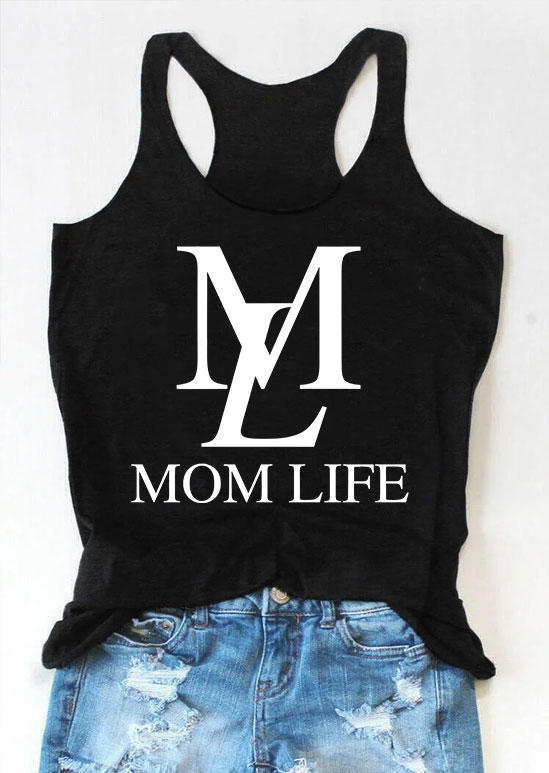 

ML Mom Life Racerback Tank - Black, 533168