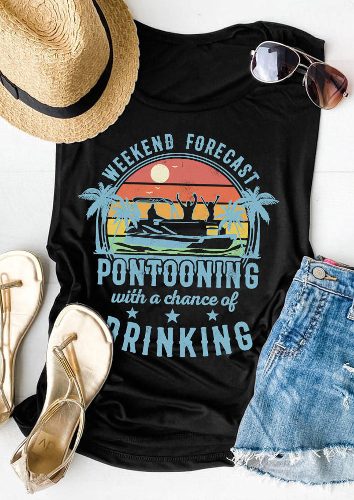 

Weekend Forecast Pontooning With A Chance Of Drinking Tank - Black, 532908