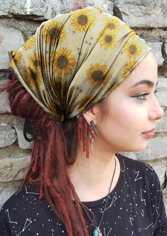 

Sunflower Yoga Wide Headband, Light khaki, 533485