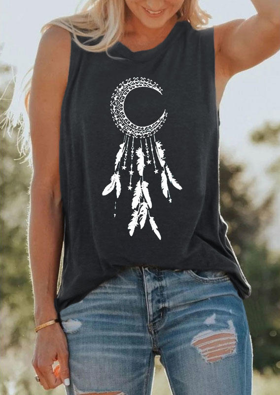 

Feather Star O-Neck Tank - Dark Grey, 533499