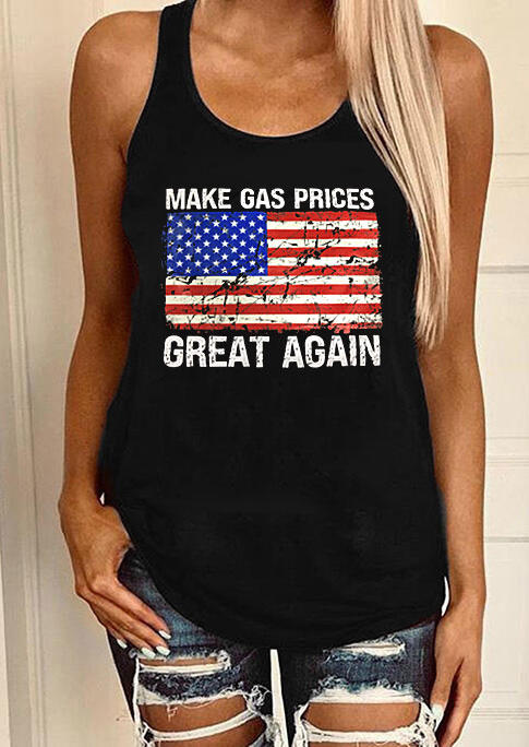 

Make Gas Prices Great Again Racerback Tank - Black, 533167