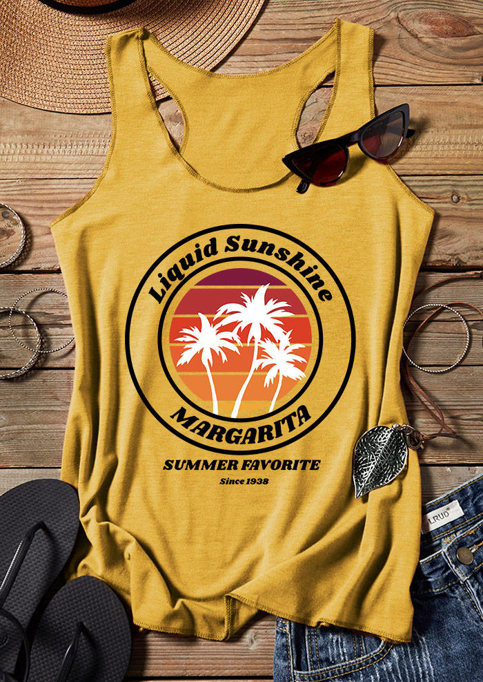 

Liquid Sunshine Margarita Summer Favorite Racerback Tank - Yellow, 533268