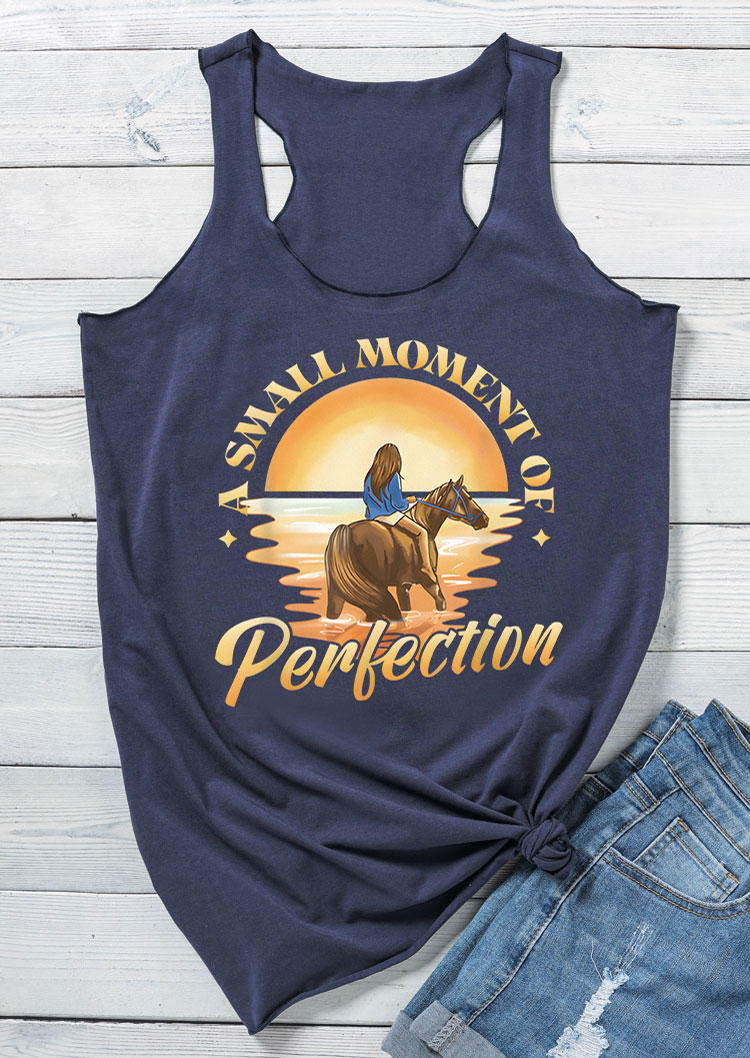 

A Small Moment Of Perfection Horse Star Racerback Tank - Navy Blue, 533450