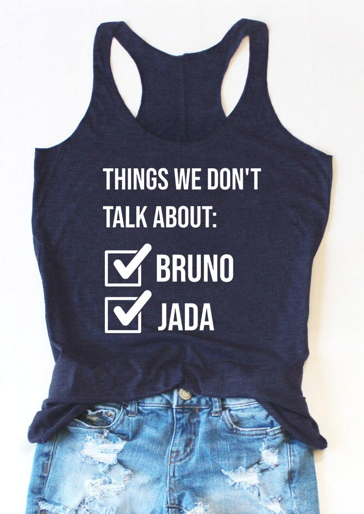 

Things We Don't Talk About Bruno Jada Racerback Tank Navy Blue, 533454