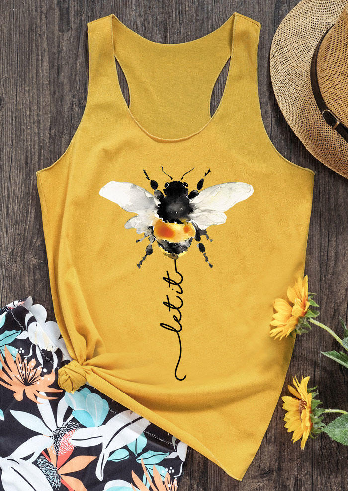 

Let It Bee Racerback Tank - Yellow, 533353