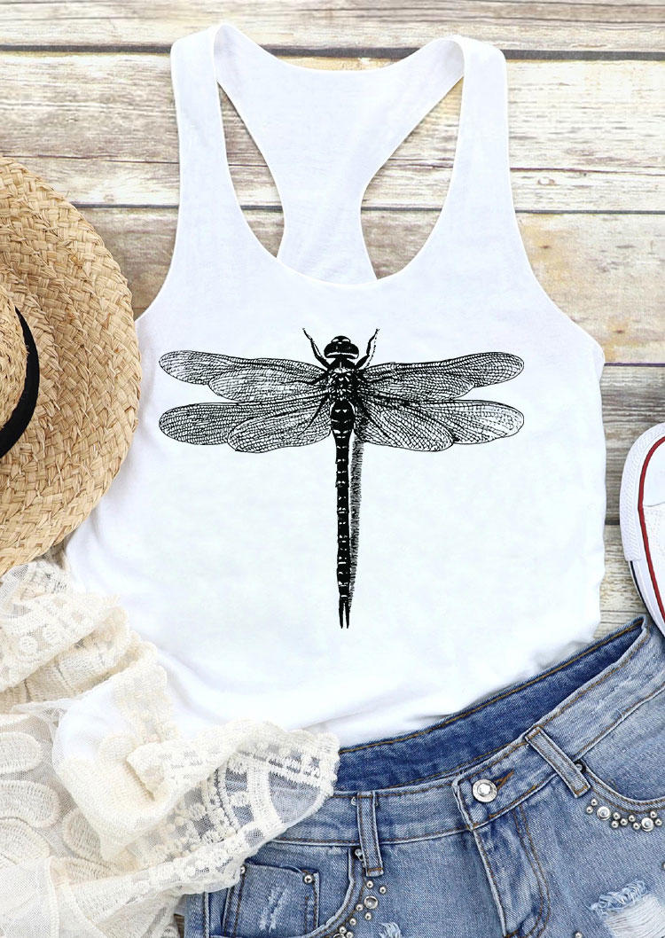 

Dragonfly Casual Racerback Tank - White, 533373