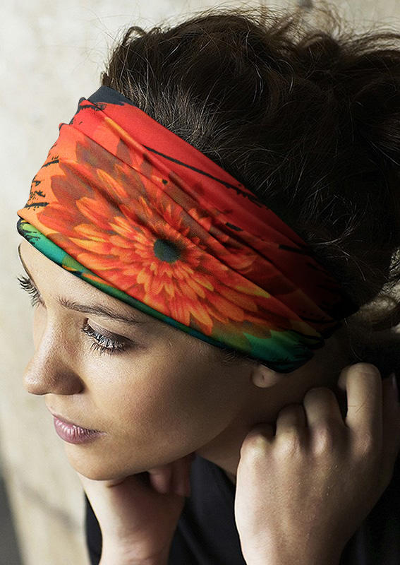 

Sunflower Sunset Wide Headband, Multicolor, 533767