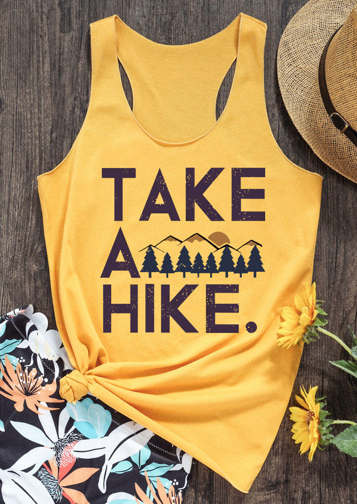 

Take A Hike Racerback Tank - Yellow, 533690