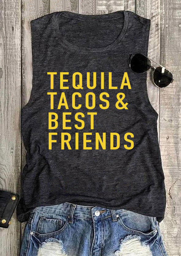 

Tequila Tacos & Best Friends Tank - Dark Grey, 533845