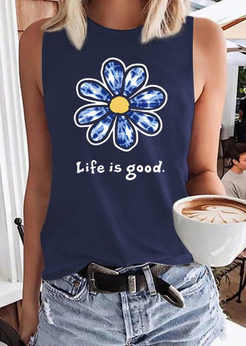 

Daisy Life Is Good Tank - Navy Blue, 533830