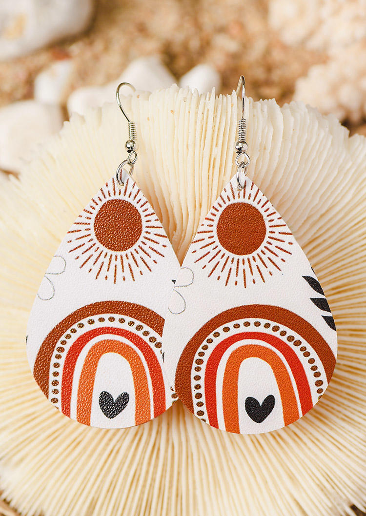 

Bohemian Rainbow Sun Heart Earrings, Multicolor, 533401