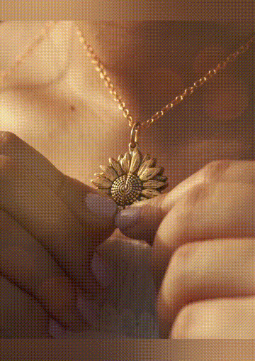 

You Are My Sunshine Sunflower Pendant Necklace, Gold, 457036