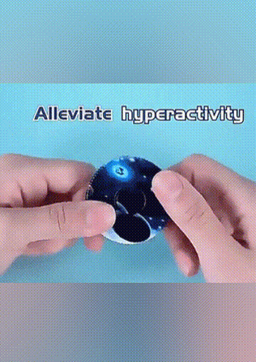 

ABS Hand Push Coin Starry Sky Spinner Stress Reliever Toys, Multicolor, 534542