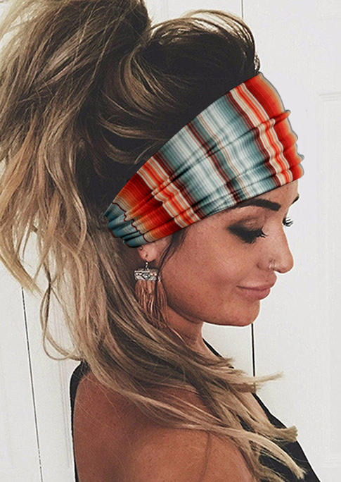 

Serape Striped Sports Wide Headband, Multicolor, 534550