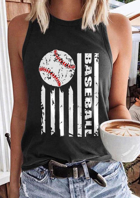 

Baseball American Flag Tank - Dark Grey, Gray, 534395