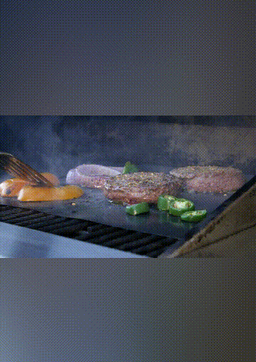 

3Pcs Reusable BBQ Grill Mats, Black, 534677