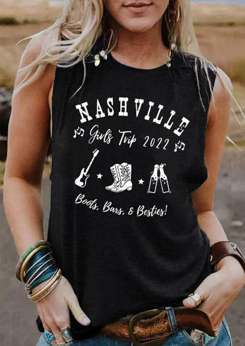 

Nashville Girl's Trip 2022 O-Neck Tank - Black, 534397