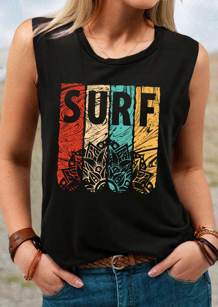 

Summer Surf Floral Tank - Black, 534572