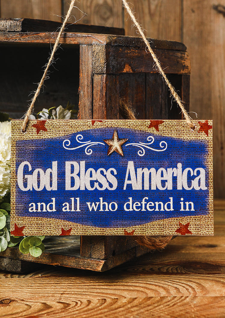 

God Bless America And All Who Defend In Pendant Ornament, Multicolor, 534650