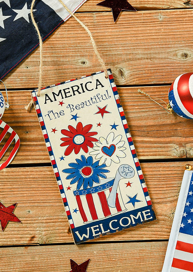 

America The Beautiful Welcome Floral Pendant Ornament, Multicolor, 534652