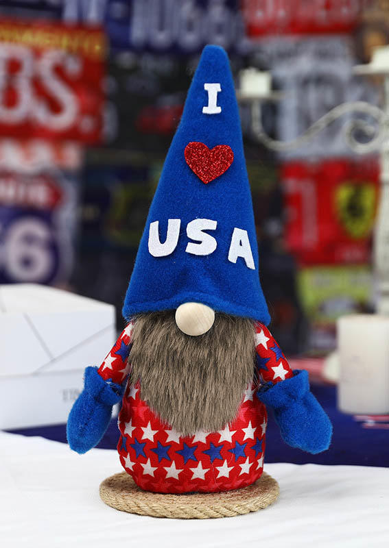 

I Love USA Star Gnomies Decoration Ornament, Navy blue, 534803