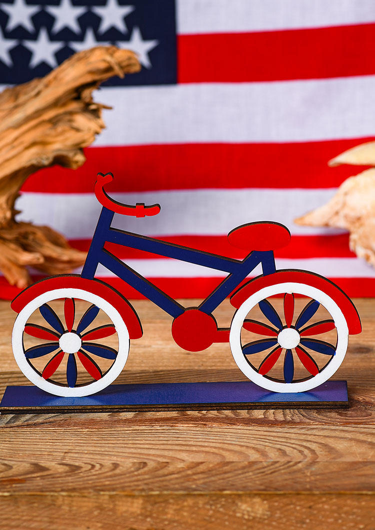 

Patriotic Bicycle Wooden Table Decoration Ornament, Multicolor, 534857