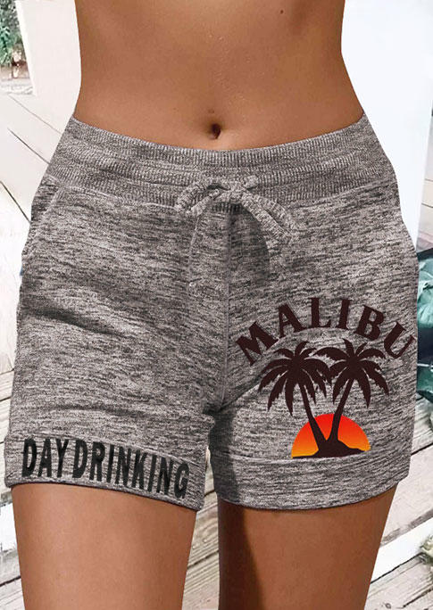 

Day Drinking Malibu Pocket Drawstring Shorts - Gray, 534846
