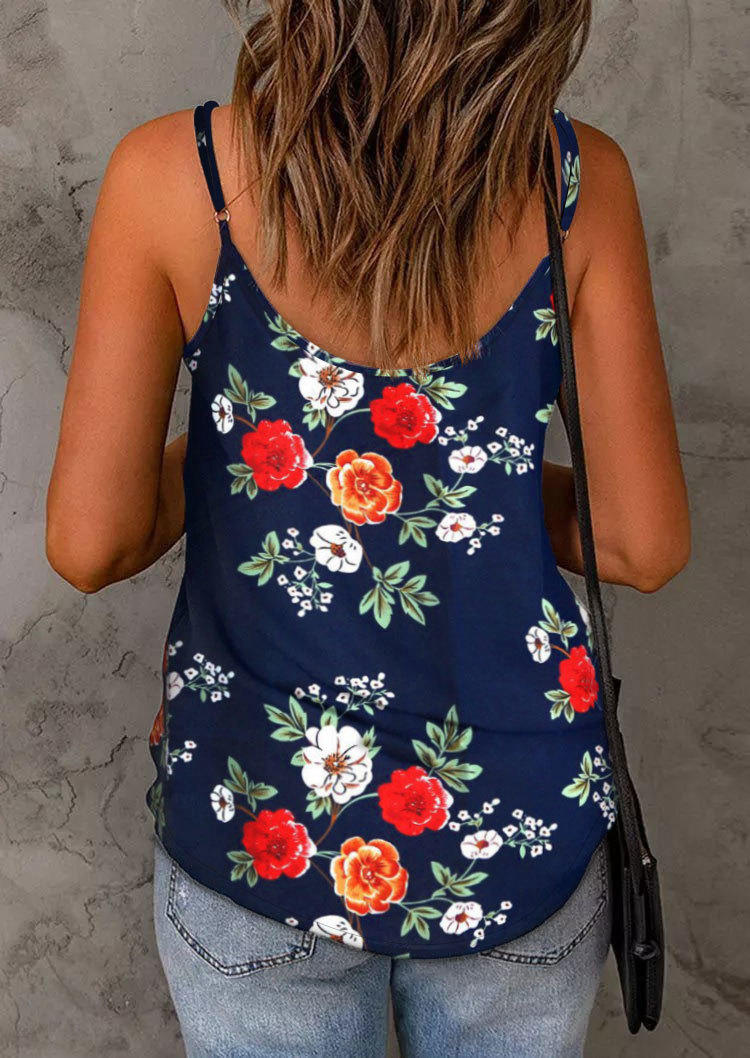 Floral Mesh Splicing Casual Camisole