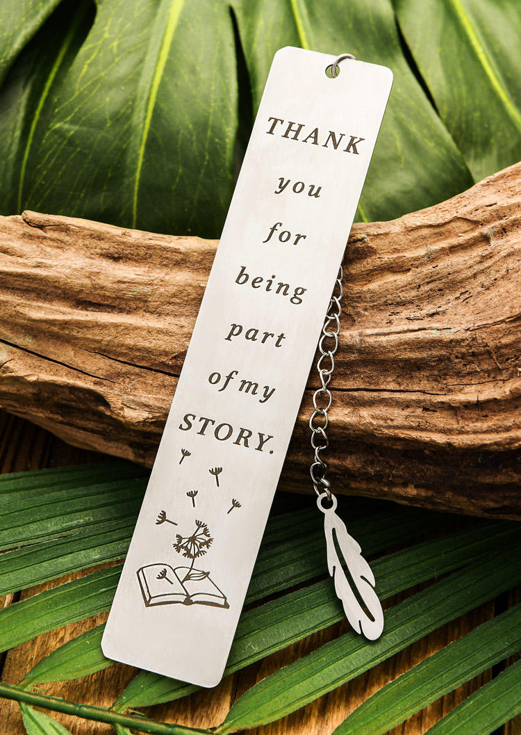

Thank You For Being Part Of My Story Dandelion Bookmark, Silver, 535256