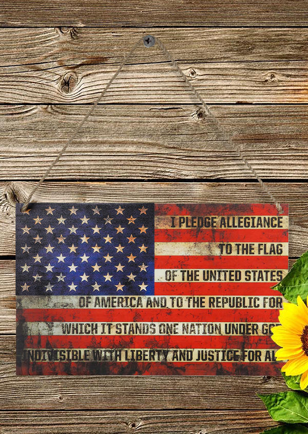 

Americana Flag Slogan Double-Sided Acrylic Sign, Multicolor, 535405