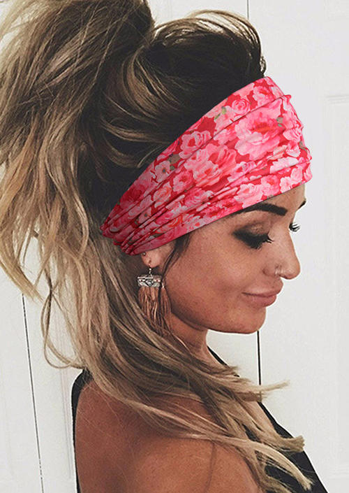 

Floral Workout Sweatband Running Sport Wide Headband, Multicolor, 535610